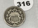 1868 Shield Nickel