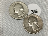 1936-D, 36-S Washington Quarters