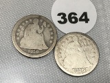 1956 (Sm & Lg Date) Seated Dimes