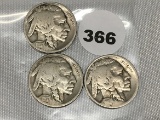 1917, 17-D, 17-S Buffalo Nickels