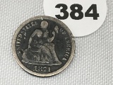 1871 Seated Dime