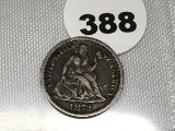 1872 Seated Dime
