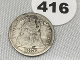 1876 Seated Dime