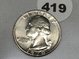 1970-D Washington Quarter, UNC