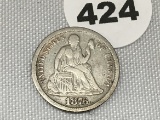 1876-CC Seated Dime