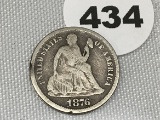 1876-S Seated Dime