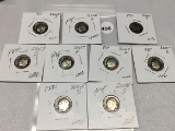 Lot of (9) Proof 2000's Roosevelt Dimes