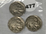 1935, 35-D, 35-S Buffalo Nickels