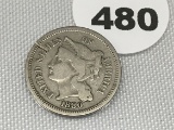 1880 Three Cent Nickel