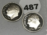 (2) 2004-S Silver Proof Roosevelt Dimes