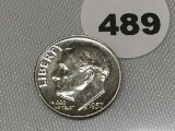 1957 Roosevelt Dime, PL