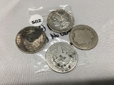 (4 X $) Damaged, No Date Morgan Dollars