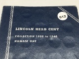 Partial 1909-1940 Lincoln Cent Book