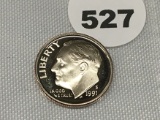 1991-S Proof Roosevelt Dime