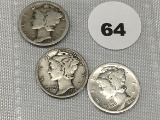 1928, 28-D, 28-S Mercury Dimes