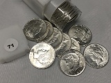 Roll of (20) 1922 Peace Dollars, AU/UNC