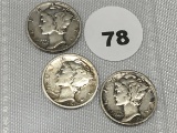 1931, 31-D, 31-S Mercury Dime