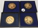 Lot of (4) Bic. Comm Medals