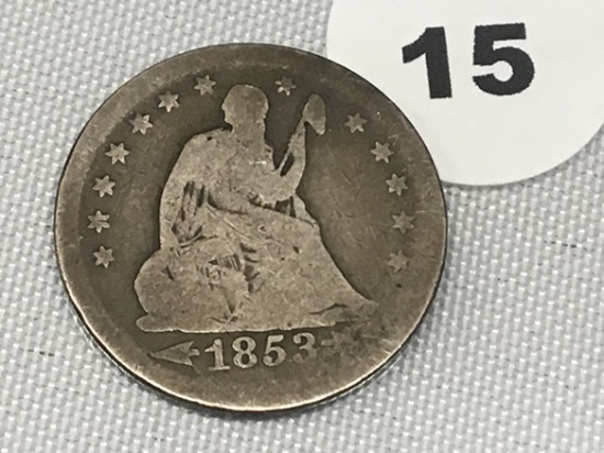 1853 Seated Quarter