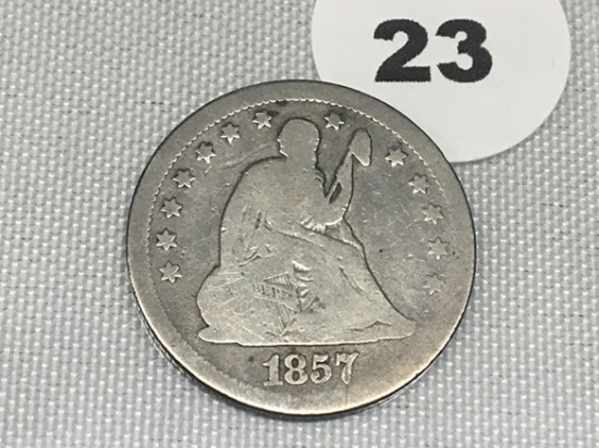 1857 Seated Quarter