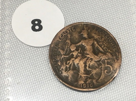 1916 France 5 Centimes