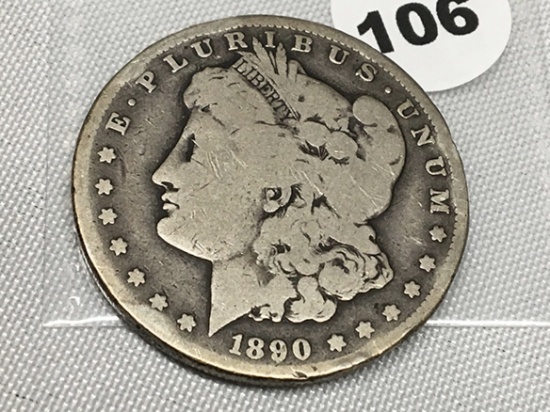 1890-CC Morgan Dollar