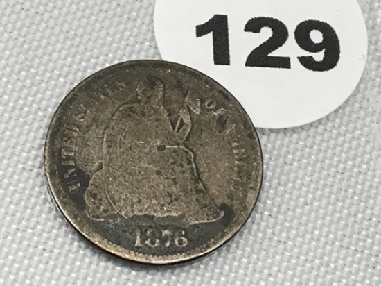 1876 Seated Dime