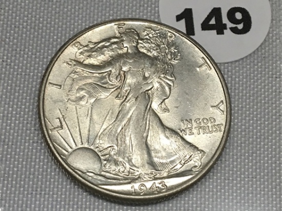 1943 Walking Liberty Half, AU