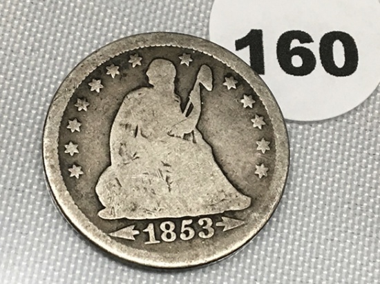1853 Seated Quarter