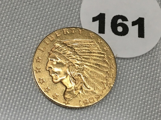1909 $2 1/2 Indian Gold