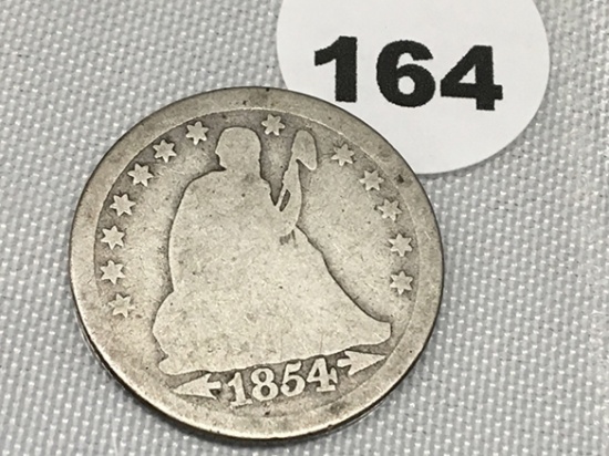 1854 Seated Quarter