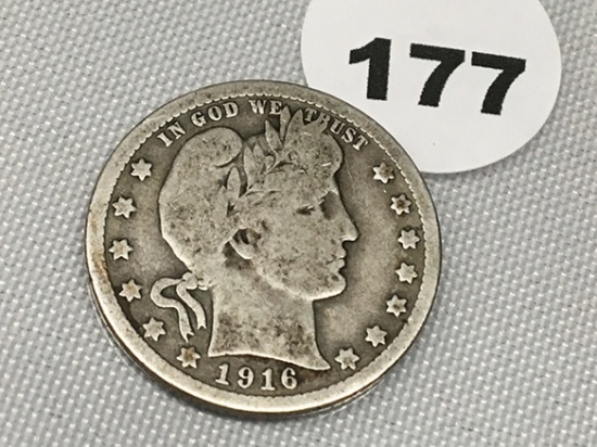 1916-D Barber Quarter