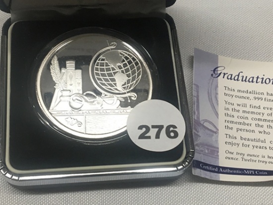 Graduation Comm. Coin, One Troy Ounce Silver