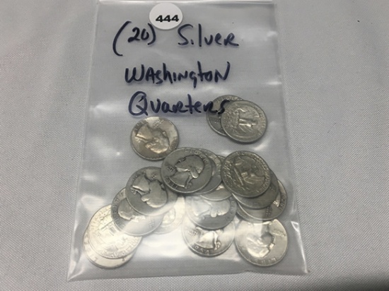 (20) Silver Washington Quarters