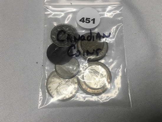 (10) Canadian Coins