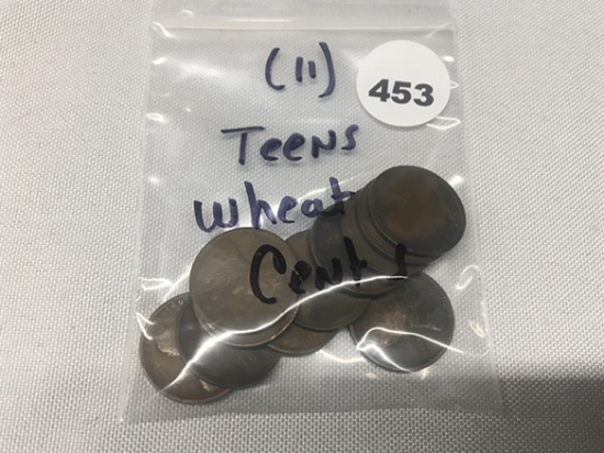(11) Teens Wheat Cents