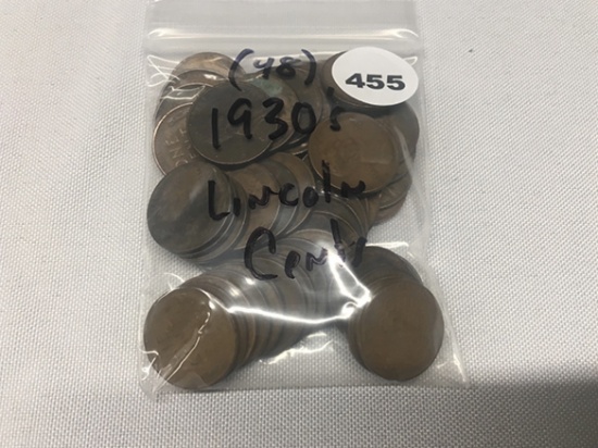 (48) 1930's Wheat Cents