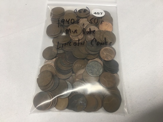 (158) 1940's-50's Lincoln Cents