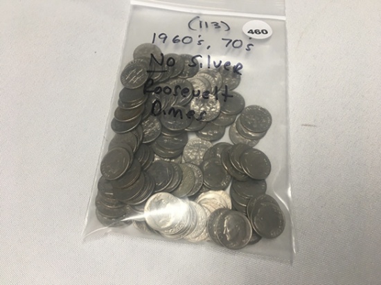 (113) 1960's-70's (No Silver) Roosevelt Dimes