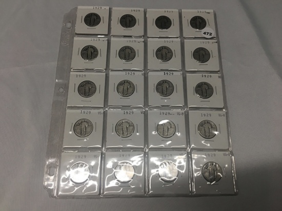 (20) Standing Liberty Quarters