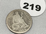1888 Seated Dime