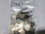 (142) Silver Roosevelt Dimes