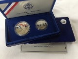 1986 Liberty 2 pc Proof Coins (.77% Silver Dollar)