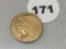 1911 $2 1/2 Indian Gold