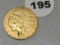 1911 $5 Indian Gold