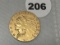 1911 $5 Indian Gold