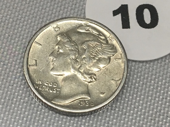1936 Mercury Dime