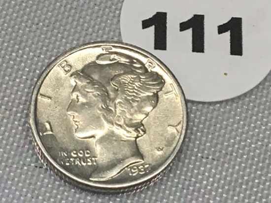 1937 Mercury Dime