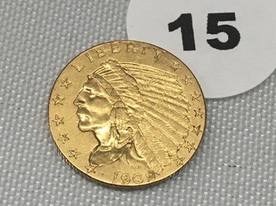 1909 $2 1/2 Indian Gold