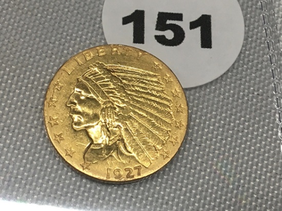 1927 $2 1/2 Indian Gold